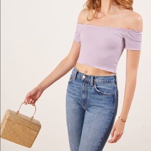 Reformation willet top in lavender